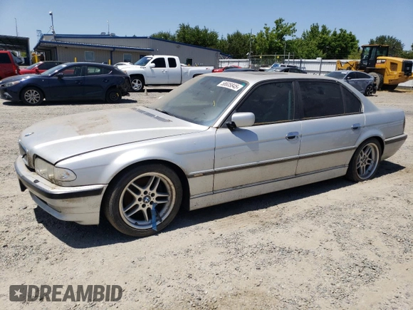 2001 BMW 7 Series 740iL z VIN WBAGH83431DP27614, wystawiony jako Copart lot #58605845 z przebiegiem Nie podano mil oraz Czysty tytuł • Clean title. Historia ofert i sprzedaży dostępna na DreamBid. Obrazek 1.