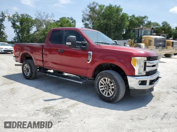 2017 Ford F-250 XLT with VIN 1FT7X2B63HEF07545, listed as a Copart auction lot 56399375 with 216,438 mi miles and Salvage title. Bid and sale history available at DreamBid. Image 4.