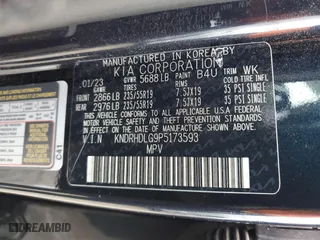 2023 Kia Sorento Hybrid EX with VIN KNDRHDLG9P5173593, listed as a Copart auction lot 81677854 with 20,084 mi miles and Salvage Title. Bid and sale history available at carsss.com. Image 13.