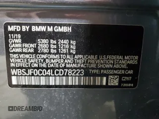 2020 BMW M5 Competition z VIN WBSJF0C04LCD78223, wystawiony jako Copart lot #50374745 z przebiegiem 41 985 mil mil oraz Czysty tytuł • Clean title. Historia ofert i sprzedaży dostępna na DreamBid. Obrazek 12.