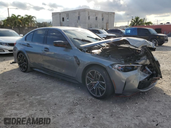2023 BMW M3 with VIN WBS53AY03PFN77824, listed as a Copart auction lot 86100404 with 30,311 mi miles and Salvage Title. Bid and sale history available at carsss.com. Image 4.