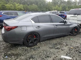 2020 Infiniti Q50 Red Sport 400 with VIN JN1FV7AR0LM660251, listed as a Copart auction lot 72771624 with 39,974 mi miles and Salvage Title. Bid and sale history available at carsss.com. Image 3.