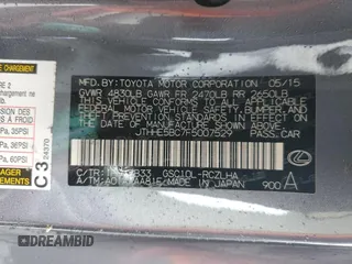 2015 Lexus RC 350 F Sport with VIN JTHHE5BC7F5007529, listed as a Copart auction lot 51106915 with 108,008 mi miles and Salvage title. Bid and sale history available at DreamBid. Image 14.