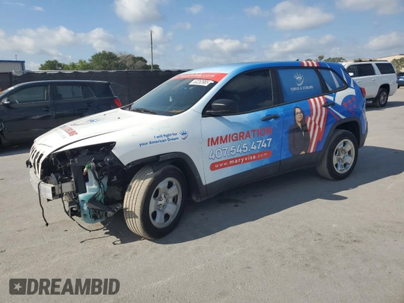 2015 Jeep Cherokee Sport with VIN 1C4PJLAB2FW517187, listed as a Copart auction lot 53252985 with 118,098 mi miles and Salvage Title. Bid and sale history available at carsss.com. Image 1.