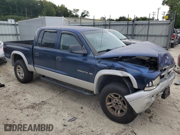 2002 Dodge Dakota SLT with VIN 1B7HG48N42S711374, listed as a Copart auction lot 68991894 with 0 mi miles and Clean Title. Bid and sale history available at carsss.com. Image 4.