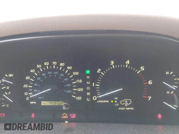 1999 Lexus LX 470 z VIN JT6HT00W8X0045705, wystawiony jako IAAI lot #42005587 z przebiegiem 443 758 mil mil oraz . Historia ofert i sprzedaży dostępna na DreamBid. Obrazek 7.