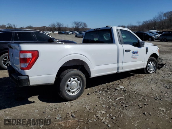 2022 Ford F-150 XL with VIN 1FTMF1CB7NKD81697, listed as a Copart auction lot 46955925 with 77,635 mi miles and Salvage Title. Bid and sale history available at carsss.com. Image 3.