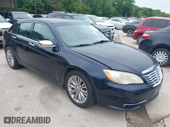 2011 Chrysler 200 Limited with VIN 1C3BC2FG8BN504337, listed as a IAAI auction lot 42175415 with 165,998 mi miles. Bid and sale history available at carsss.com. Image 1.