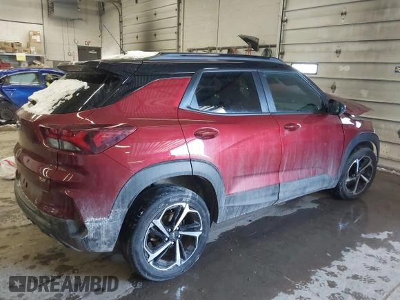 2022 Chevrolet TrailBlazer RS with VIN KL79MUSLXNB123341, listed as a IAAI auction lot 41368582 with 59,986 mi miles. Bid and sale history available at carsss.com. Image 4.
