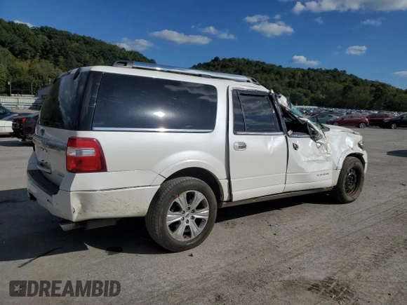2016 Ford Expedition EL Platinum with VIN 1FMJK1MT9GEF56891, listed as a Copart auction lot 72453434 with 111,332 mi miles and Salvage Title. Bid and sale history available at carsss.com. Image 3.