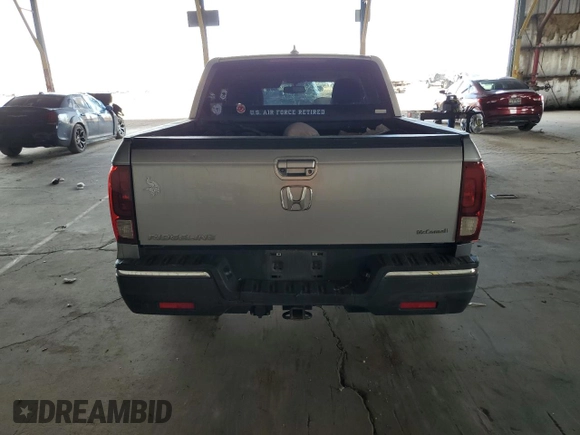 2017 Honda Ridgeline RTL-T with VIN 5FPYK2F6XHB011712, listed as a Copart auction lot 58451145 with 147,720 mi miles and Salvage title. Bid and sale history available at DreamBid. Image 6.