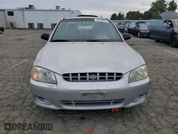 2002 Hyundai Accent GL with VIN KMHCG45C92U342413, listed as a Copart auction lot 45236555 with 120,207 mi miles and Salvage Title. Bid and sale history available at carsss.com. Image 5.