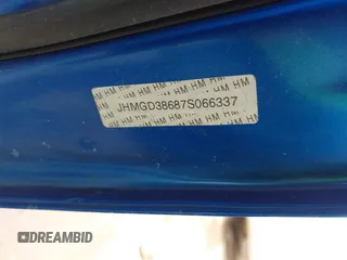 2007 Honda Fit Sport z VIN JHMGD38687S066337, wystawiony jako IAAI lot #41650915 z przebiegiem 227 776 mil mil oraz . Historia ofert i sprzedaży dostępna na DreamBid. Obrazek 9.