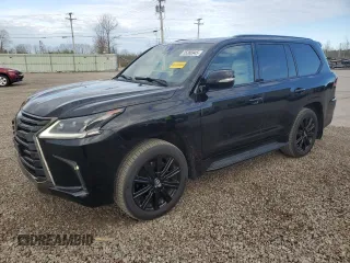 2019 Lexus LX 570 with VIN JTJHY7AX0K4292290, listed as a Copart auction lot 55386945 with 29,271 mi miles and Salvage Title. Bid and sale history available at DreamBid. Image 1.