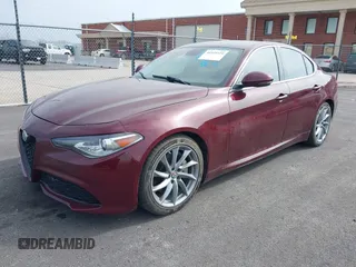 2018 Alfa Romeo Giulia with VIN ZARFAEBN8J7566581, listed as a IAAI auction lot 41524224 with 56,863 mi miles. Bid and sale history available at carsss.com. Image 18.
