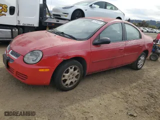 2005 Dodge Neon SXT with VIN 1B3ES56C45D180261, listed as a Copart auction lot 75744074 with 181,616 mi miles and Clean Title. Bid and sale history available at carsss.com. Image 1.