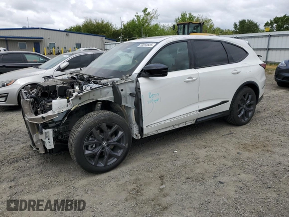 2023 Acura MDX w/A-Spec Package с VIN 5J8YE1H09PL001351, выставлен на аукционе Copart как лот 53313525 с пробегом 42 130 миль миль и Списание • Salvage title. История ставок и продаж доступна на DreamBid. Изображение 1.