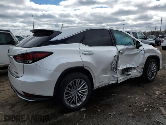 2021 Lexus RX 450h with VIN 2T2JGMDA3MC068830, listed as a Copart auction lot 47797125 with 81,622 mi miles and Non repairable. Bid and sale history available at DreamBid. Image 3.