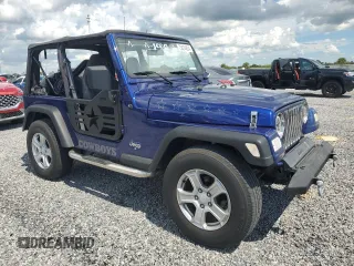 2001 Jeep Wrangler SE with VIN 1J4FA29P51P354795, listed as a Copart auction lot 73874834 with 0 mi miles and Salvage Title. Bid and sale history available at carsss.com. Image 4.