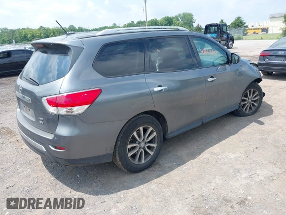 2016 Nissan Pathfinder S with VIN 5N1AR2MMXGC621351, listed as a IAAI auction lot 42612560 with 226,622 mi miles and . Bid and sale history available at DreamBid. Image 4.
