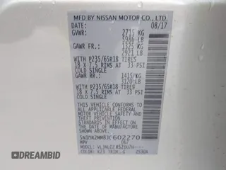 2018 Nissan Pathfinder S z VIN 5N1DR2MM8JC602270, wystawiony jako IAAI lot #42118978 z przebiegiem 114 854 mil mil oraz . Historia ofert i sprzedaży dostępna na DreamBid. Obrazek 9.