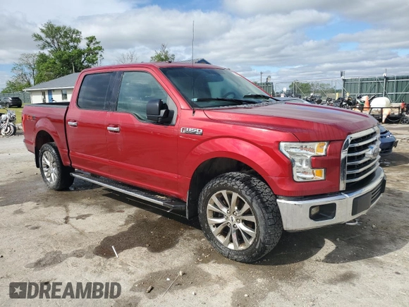 2016 Ford F-150 XLT with VIN 1FTEW1EF9GKD61944, listed as a Copart auction lot 53805495 with 233,579 mi miles and Salvage Title. Bid and sale history available at DreamBid. Image 4.