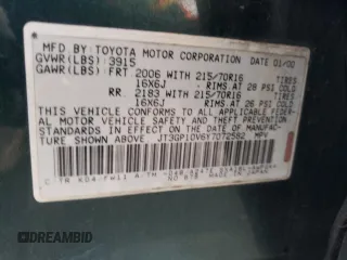 2000 Toyota RAV4 z VIN JT3GP10V6Y7072582, wystawiony jako Copart lot #60486825 z przebiegiem 182 699 mil mil oraz Szkoda całkowita • Salvage title. Historia ofert i sprzedaży dostępna na DreamBid. Obrazek 12.
