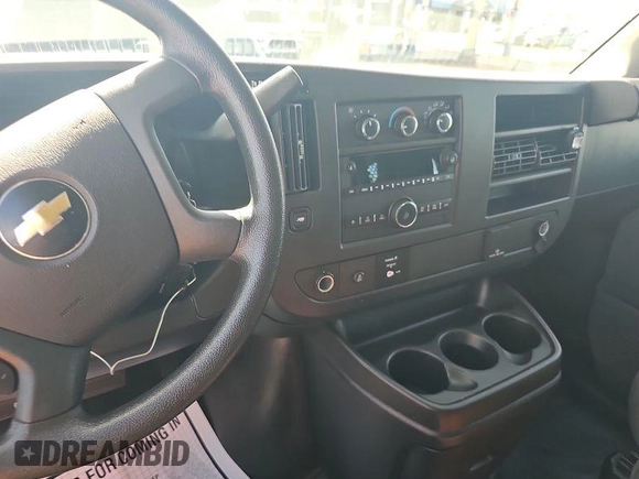 2019 Chevrolet Express Cargo with VIN 1GCWGAFGXK1311576, listed as a IAAI auction lot 42849741 with 157,295 mi miles and . Bid and sale history available at DreamBid. Image 1.