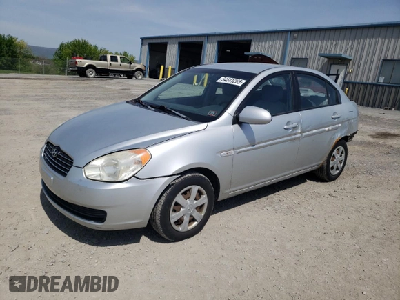 2007 Hyundai Accent GLS with VIN KMHCN46C17U108018, listed as a Copart auction lot 55632095 with 185,467 mi miles and Salvage title. Bid and sale history available at DreamBid. Image 1.