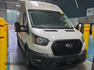 2023 Ford Transit Cargo with VIN 1FTBR1X87PKC01635, listed as a IAAI auction lot 42832727 with 17,348 mi miles and . Bid and sale history available at DreamBid. Image 3.