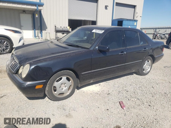 1997 Mercedes-Benz E-Class with VIN WDBJF72F0VA189407, listed as a Copart auction lot 76073234 with 114,692 mi miles and Salvage Title. Bid and sale history available at carsss.com. Image 1.