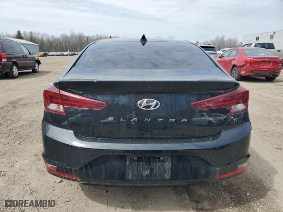 2019 Hyundai Elantra Preferred with VIN KMHD84LF4KU768282, listed as a Copart auction lot 52695345 with 114,602 mi miles and Clean Title. Bid and sale history available at carsss.com. Image 6.