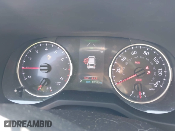 2019 Toyota RAV4 LE with VIN JTMH1RFV9KD515999, listed as a IAAI auction lot 42635692 with 87,345 mi miles and . Bid and sale history available at DreamBid. Image 7.