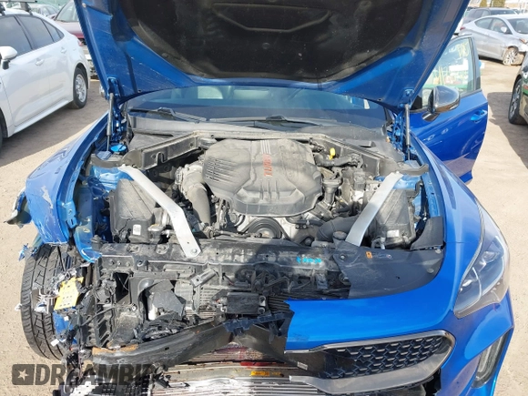 2020 Kia Stinger GT1 with VIN KNAE45LCXL6074179, listed as a IAAI auction lot 41718721 with 58,092 mi miles. Bid and sale history available at carsss.com. Image 10.