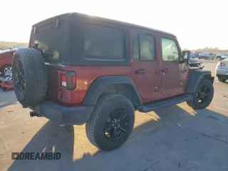 2021 Jeep Wrangler Unlimited 80th Anniversary with VIN 1C4HJXDN9MW596033, listed as a Copart auction lot 87640685 with 14,633 mi miles and Salvage title. Bid and sale history available at DreamBid. Image 3.
