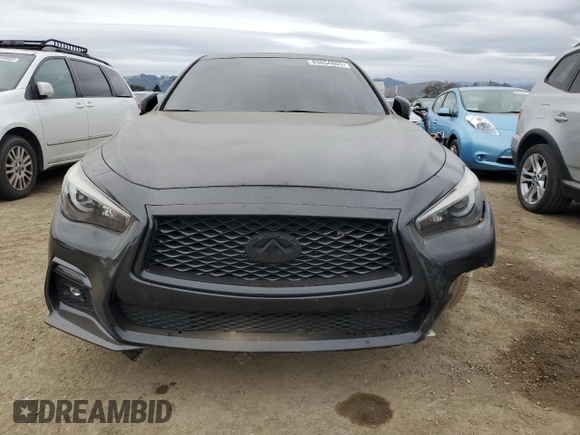 2018 Infiniti Q50 3.0t LUXE with VIN JN1EV7AP1JM358653, listed as a Copart auction lot 43654865 with 91,340 mi miles and Salvage Title. Bid and sale history available at carsss.com. Image 5.