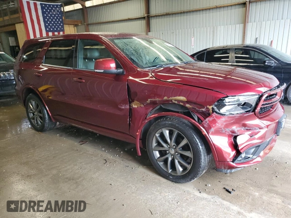 2017 Dodge Durango GT with VIN 1C4RDJDG5HC917700, listed as a Copart auction lot 54650215 with 124,483 mi miles and Salvage title. Bid and sale history available at DreamBid. Image 4.