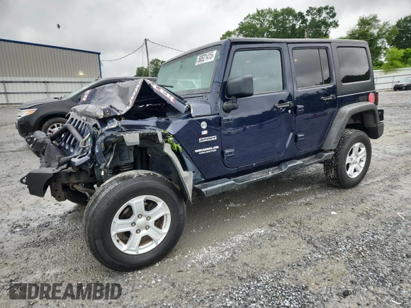 2013 Jeep Wrangler Unlimited Sport z VIN 1C4BJWDG9DL509685, wystawiony jako Copart lot #58521415 z przebiegiem 254 452 mil mil oraz Szkoda całkowita • Salvage title. Historia ofert i sprzedaży dostępna na DreamBid. Obrazek 1.