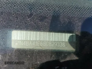 2008 Nissan Maxima 3.5 SE with VIN 1N4BA41E68C829338, listed as a Copart auction lot 76706714 with 0 mi miles and Salvage Title. Bid and sale history available at carsss.com. Image 12.