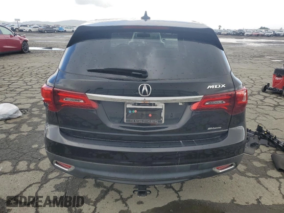 2014 Acura MDX with VIN 5FRYD4H25EB020319, listed as a Copart auction lot 48024655 with 112,842 mi miles and Salvage Title. Bid and sale history available at carsss.com. Image 6.