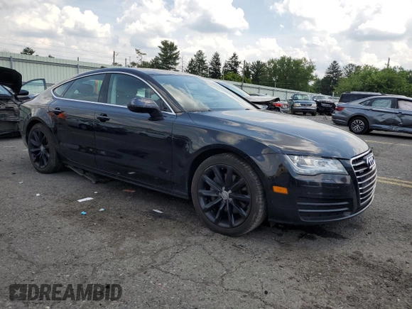 2014 Audi A7 3.0 TDI Premium Plus with VIN WAUWMAFCXEN020169, listed as a Copart auction lot 62112274 with 0 mi miles and Salvage Title. Bid and sale history available at carsss.com. Image 4.
