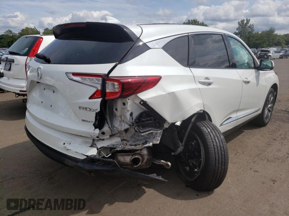 2020 Acura RDX w/Technology Pkg with VIN 5J8TC2H52LL035207, listed as a Copart auction lot 65811543 with 16,937 mi miles. Bid and sale history available at carsss.com. Image 3.