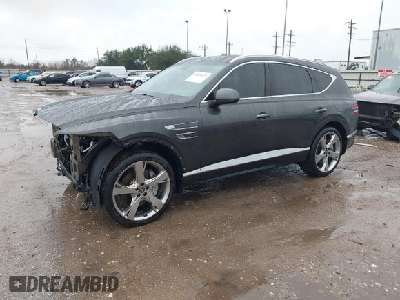 2024 Genesis GV80 with VIN KMUHCESC9RU161139, listed as a IAAI auction lot 41549627 with 31,025 mi miles and . Bid and sale history available at DreamBid. Image 2.