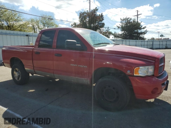 2005 Dodge 2500 SLT with VIN 3D7KR28C25G735712, listed as a Copart auction lot 74197254 with 260,908 mi miles and Salvage Title. Bid and sale history available at DreamBid. Image 4.