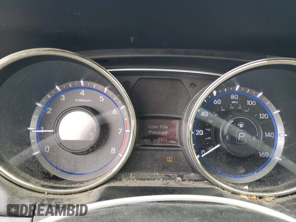 2012 Hyundai Sonata Limited with VIN 5NPEC4AB4CH474335, listed as a Copart auction lot 44279805 with 206,775 mi miles and Salvage Title. Bid and sale history available at DreamBid. Image 9.