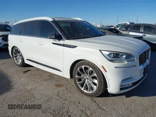 2020 Lincoln Aviator Grand Touring with VIN 5LMYJ8XY0LGL06016, listed as a IAAI auction lot 41676907 with 52,909 mi miles and . Bid and sale history available at DreamBid. Image 1.