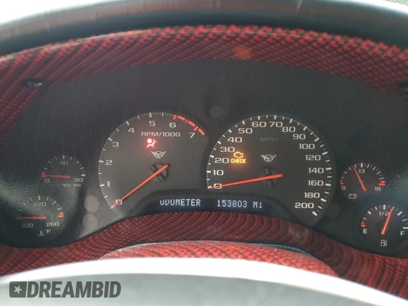 1998 Chevrolet Corvette with VIN 1G1YY22G6W5111058, listed as a Copart auction lot 79220714 with 153,803 mi miles and Salvage Title. Bid and sale history available at carsss.com. Image 9.