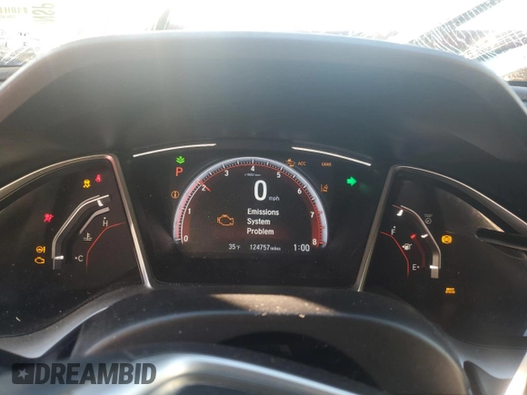 2019 Honda Civic Sport with VIN 2HGFC2F88KH531232, listed as a Copart auction lot 88902895 with 124,757 mi miles and Salvage Title. Bid and sale history available at DreamBid. Image 9.