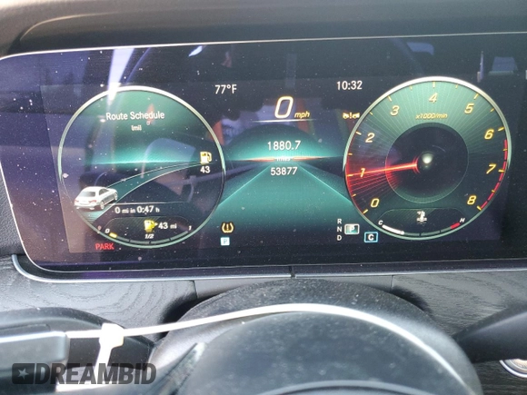 2023 Mercedes-Benz E-Class E 350 with VIN W1KZF8DB7PB106515, listed as a Copart auction lot 50422465 with 53,877 mi miles and Salvage Title. Bid and sale history available at carsss.com. Image 9.
