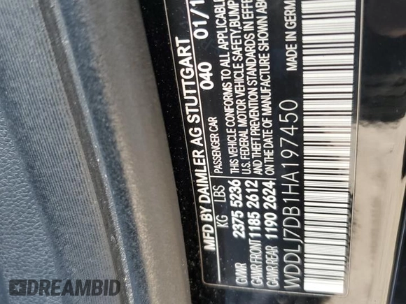 2017 Mercedes-Benz CLS 550 z VIN WDDLJ7DB1HA197450, wystawiony jako Copart lot #80098083 z przebiegiem 95 683 mil mil oraz . Historia ofert i sprzedaży dostępna na DreamBid. Obrazek 12.